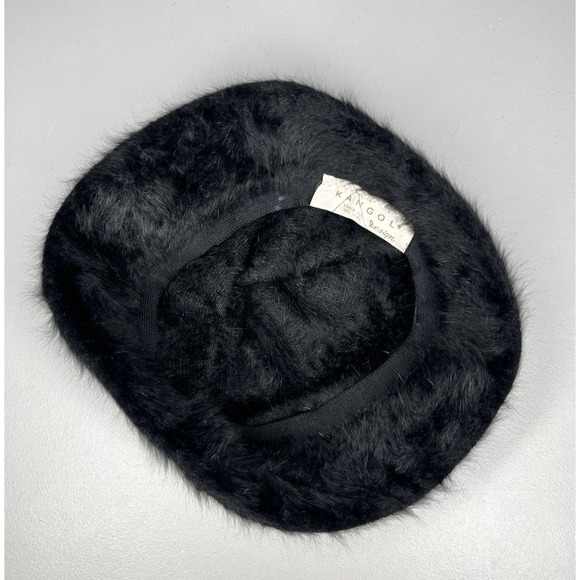 Vintage Kangol Design Fur Bucket Hat Womens OS Black Ribbon Made England - Picture 4 of 7